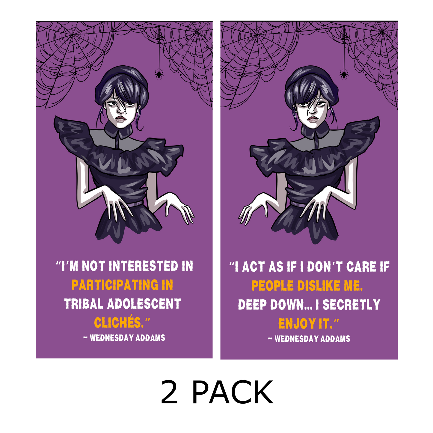 Readerly Wednesday Halloween Magnetic Bookmark