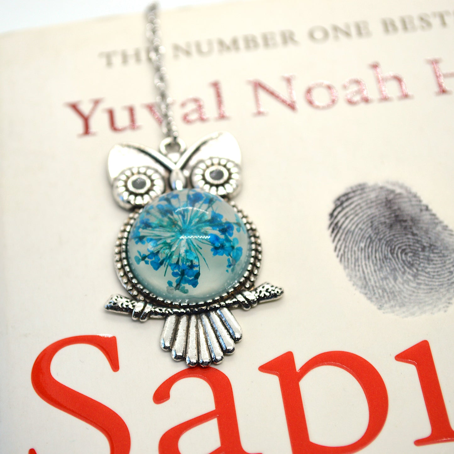 Readerly Glow In The Dark Owl Bookmark (Silver Metal) - REDUCED TO CLEAR - IMPERFECT