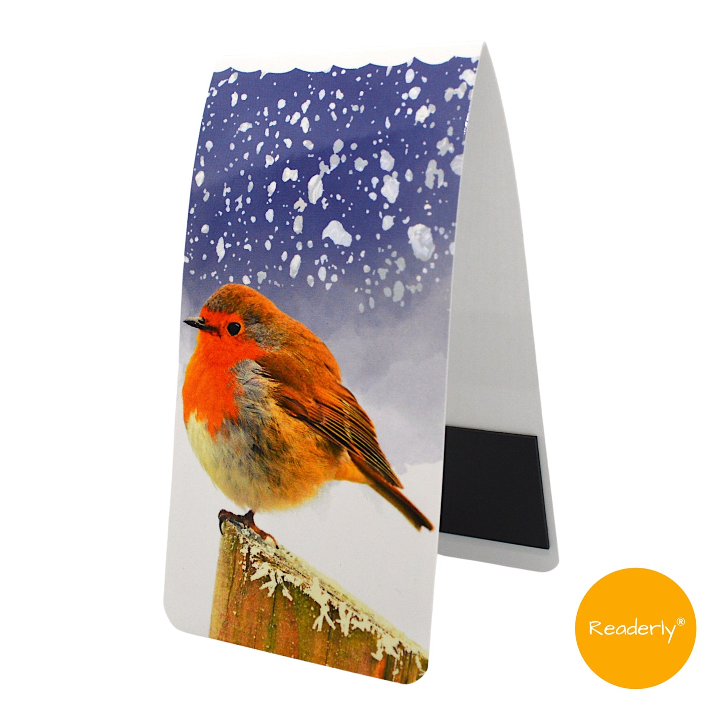 Readerly Winter Red Robin Magnetic Bookmark