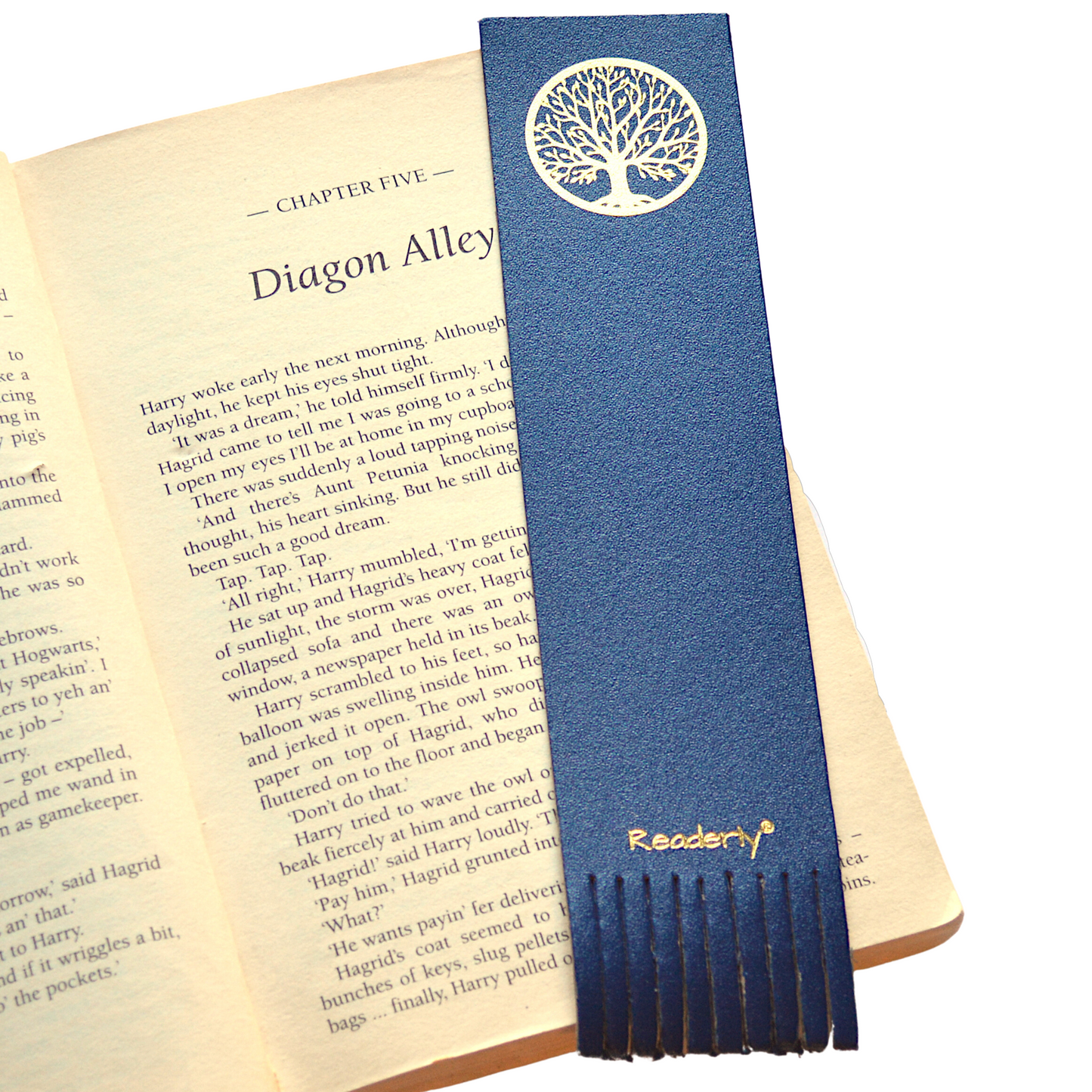 Readerly® Tree of Life Personalised Bonded Leather Bookmark