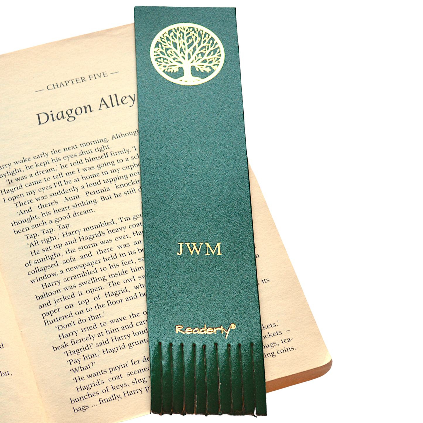 Readerly® Tree of Life Personalised Bonded Leather Bookmark