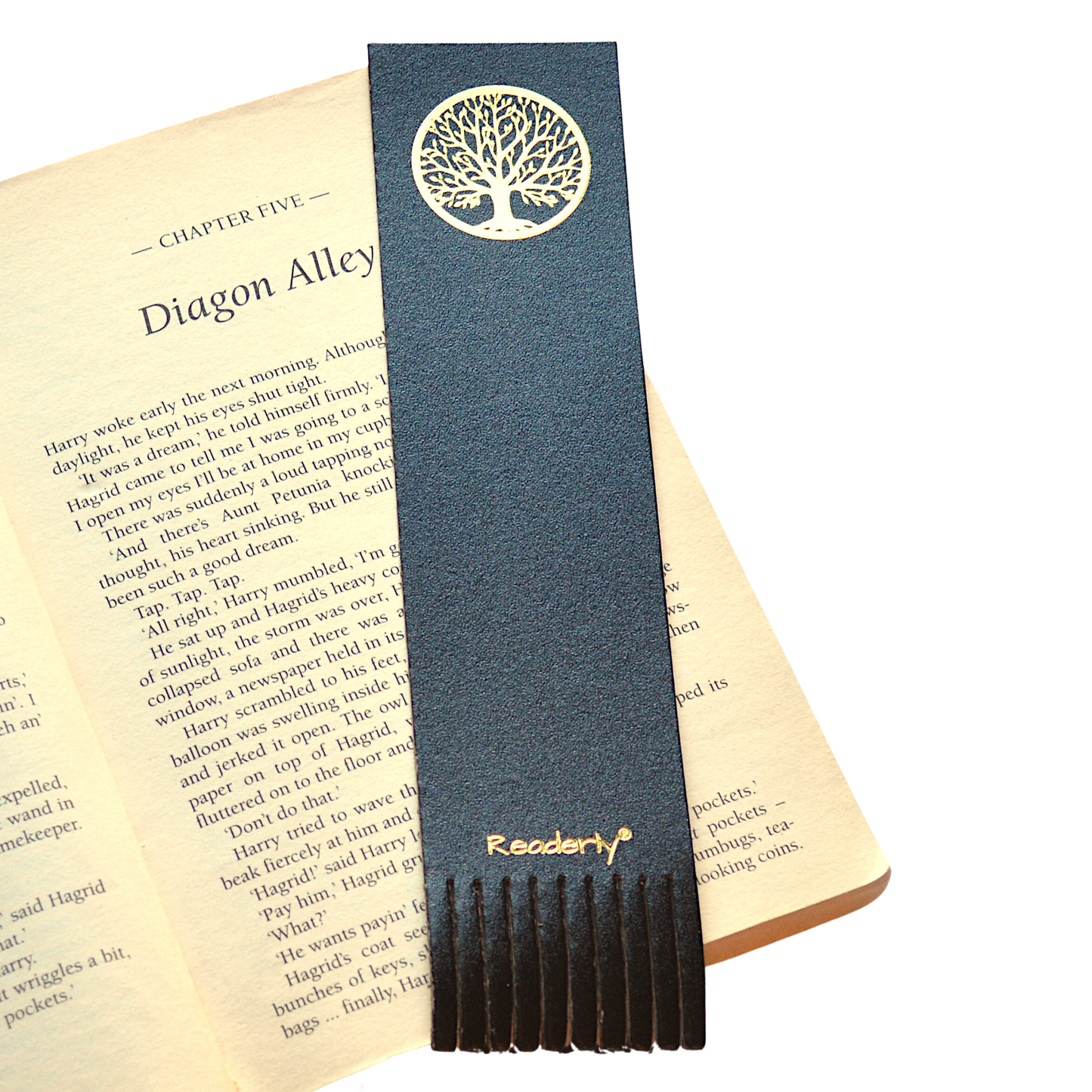 Readerly® Tree of Life Personalised Bonded Leather Bookmark