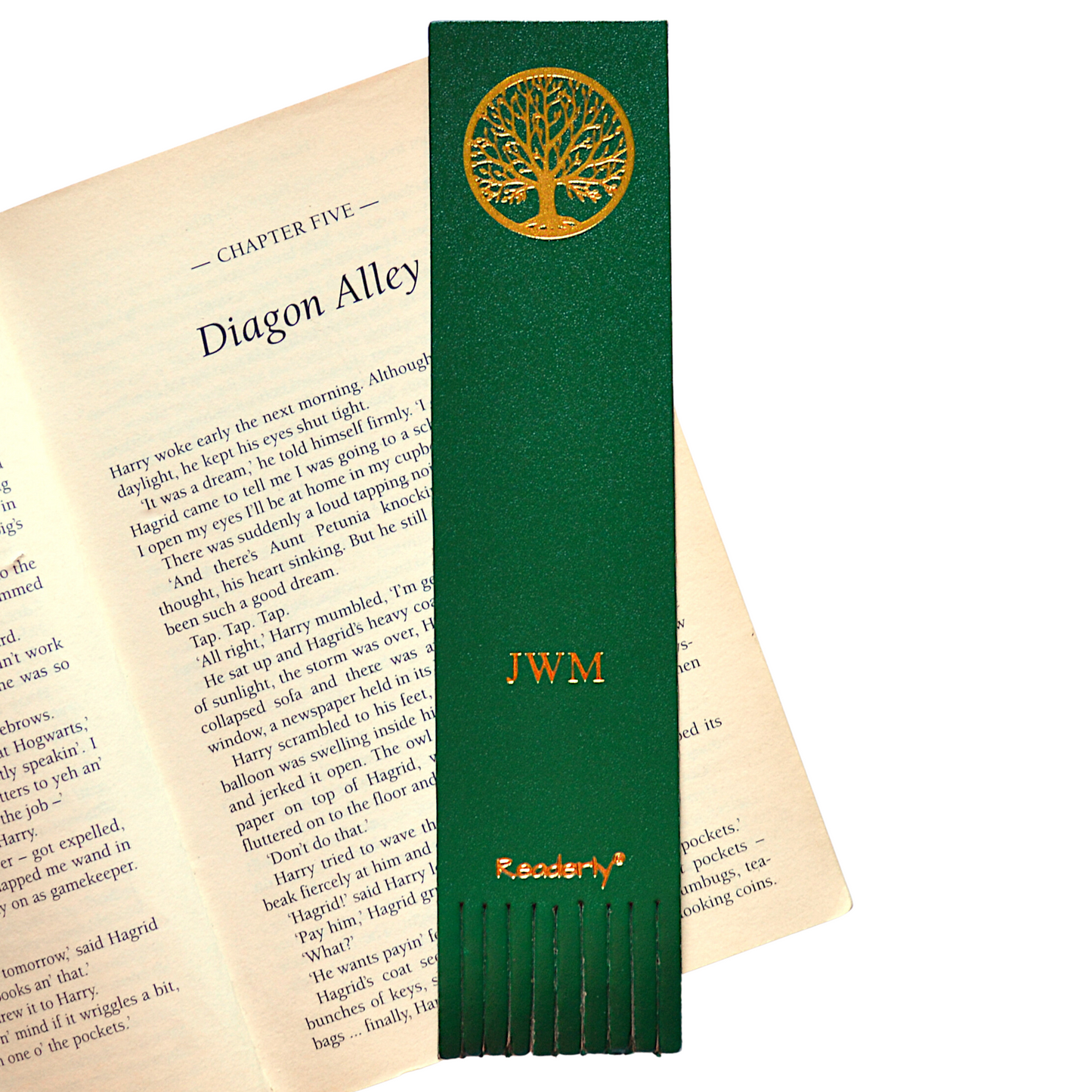 Readerly® Tree of Life Personalised Bonded Leather Bookmark