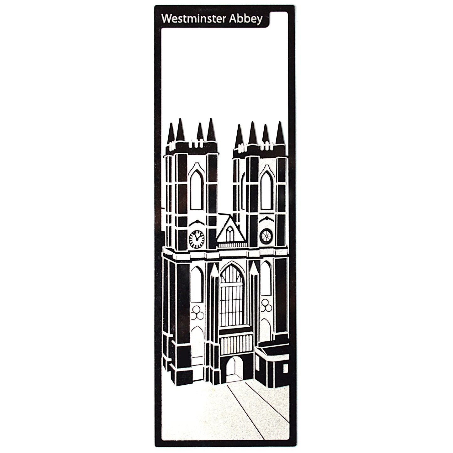 Readerly Famous Landmarks Bookmark - Westminster Abbey Stainless Steel - REDUCED TO CLEAR - IMPERFECT