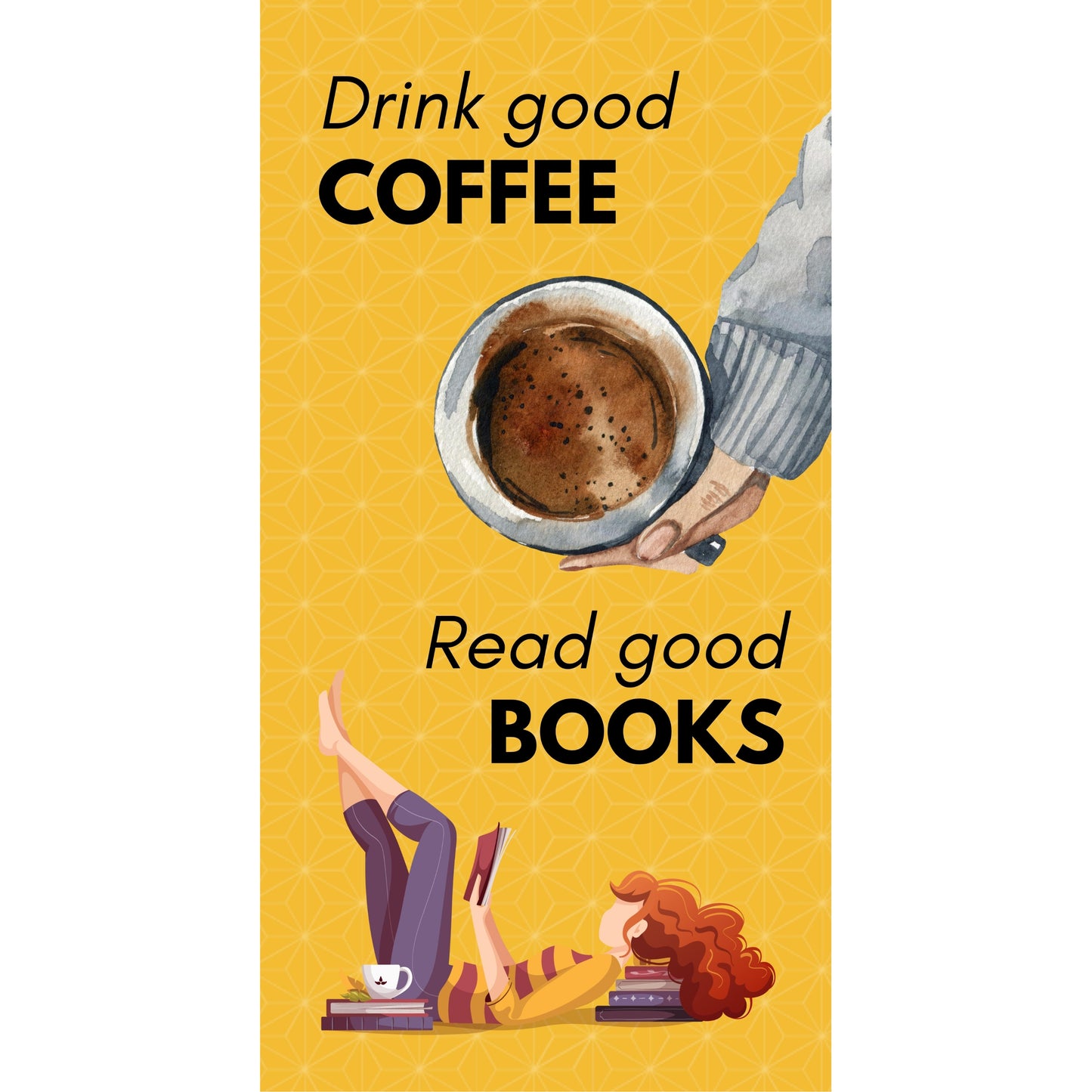 Readerly Drink More Coffee Read More Books Magnetic Bookmark