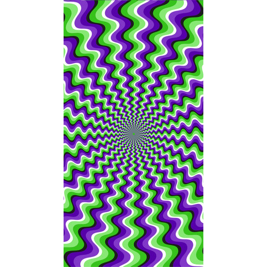 Readerly Optical Illusion Magnetic Bookmark (Green / Purple)