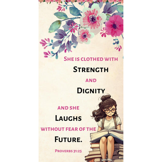 Readerly She Is Clothed With Strength And Dignity Magnetic Bookmark