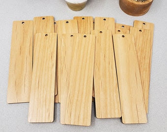 Blank Laser Cut Alder Wood Bookmarks with Lacquer Finish - REDUCED TO CLEAR