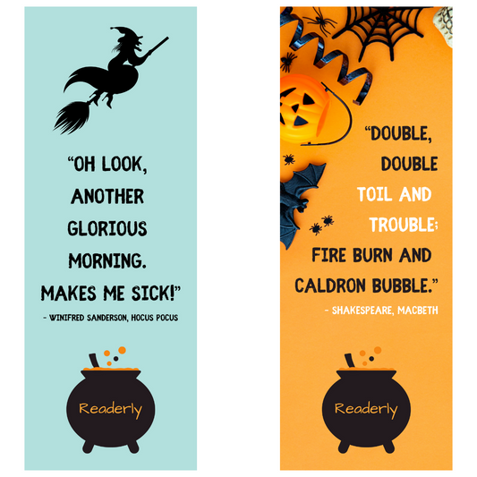 Readerly Halloween Bookmarks