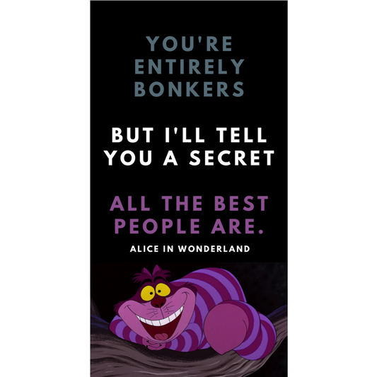 Readerly Magnetic Bookmark Alice in Wonderland 'You're Entirely Bonkers'