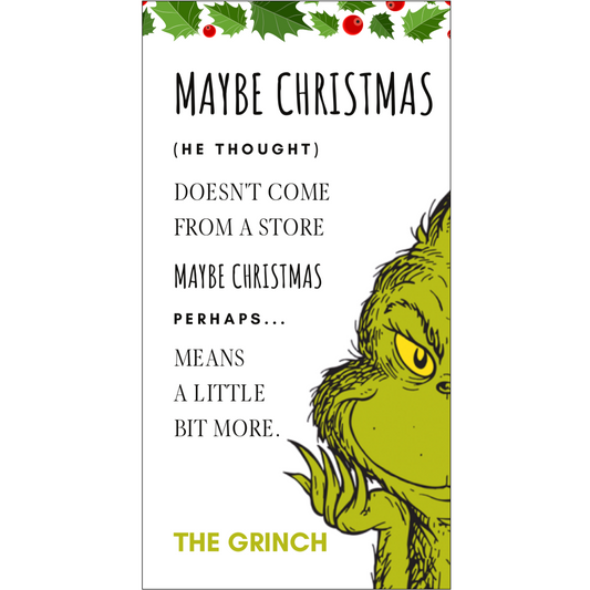 Readerly Magnetic Bookmark - Christmas Stocking Filler Grinch 'Maybe Christmas'