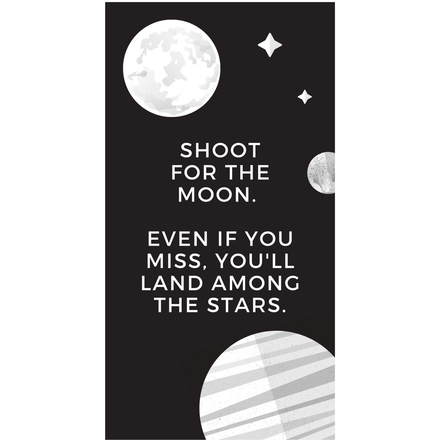 Readerly Magnetic Bookmark 'Shoot for The Moon'