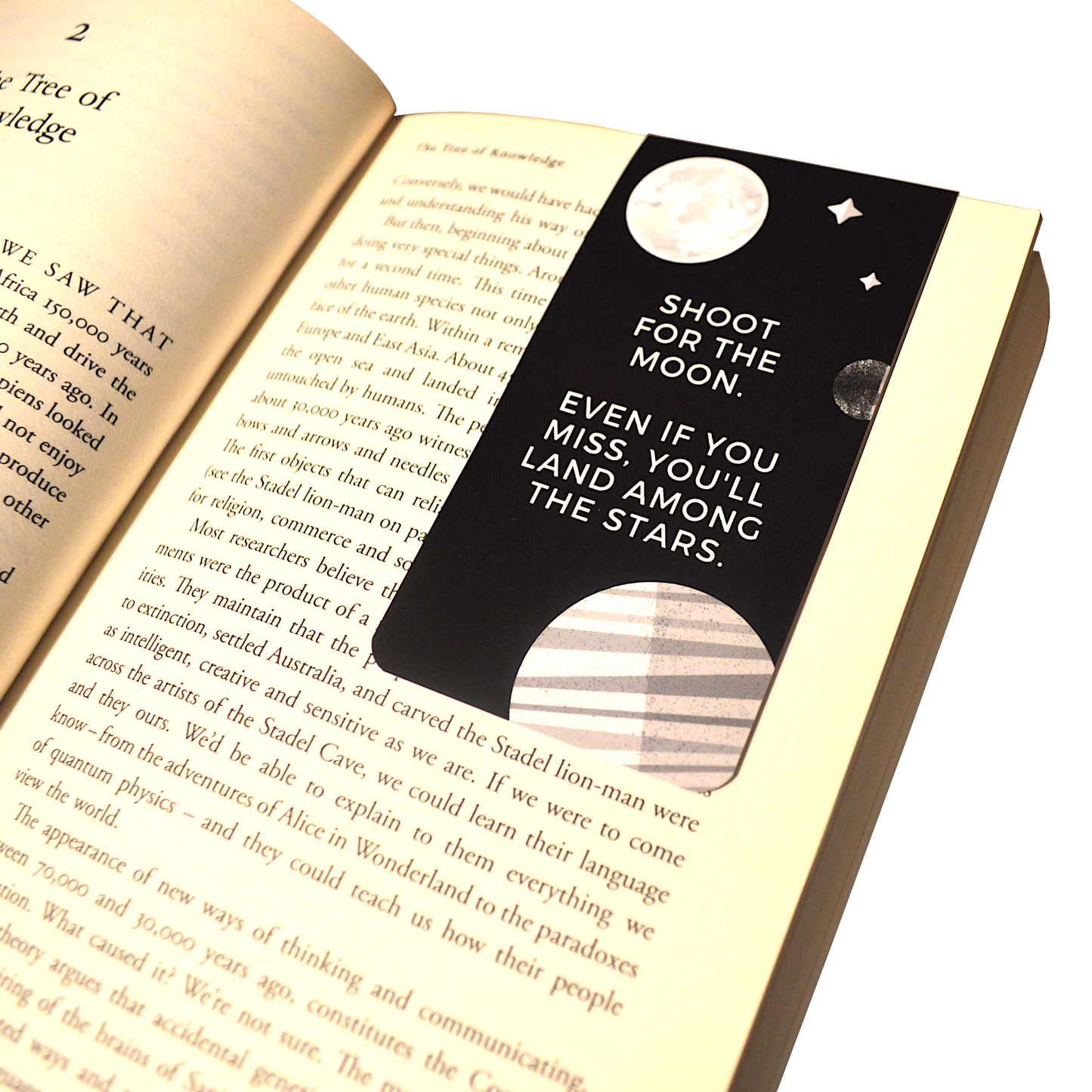 Readerly Magnetic Bookmark 'Shoot for The Moon'