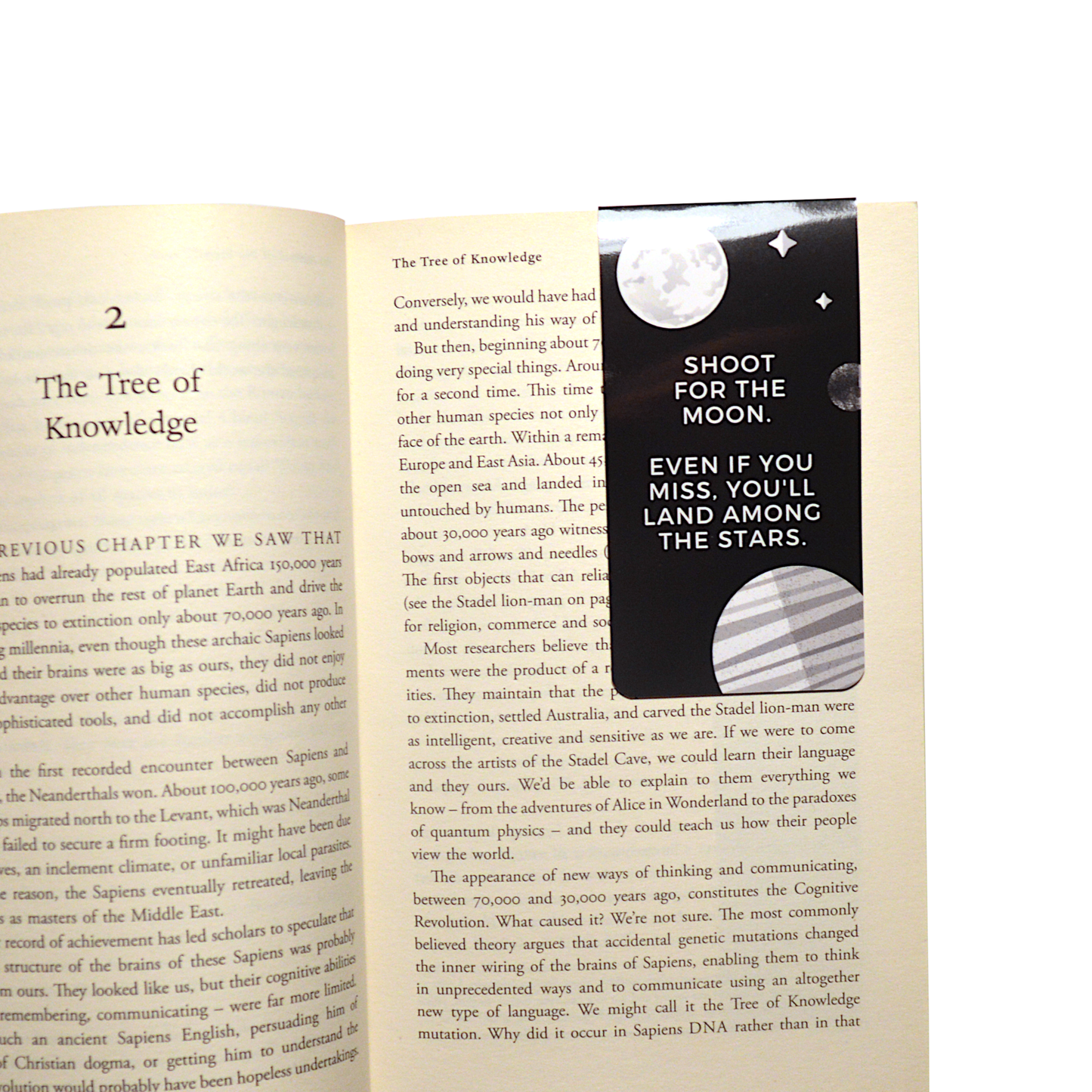 Readerly Magnetic Bookmark 'Shoot for The Moon'