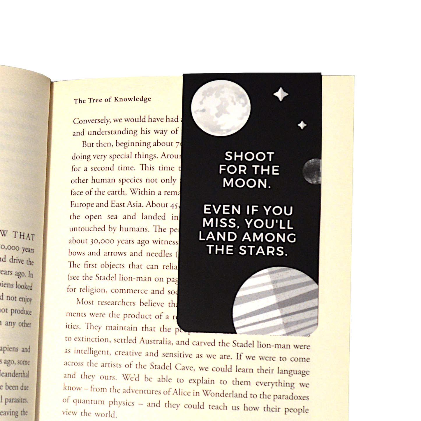 Readerly Magnetic Bookmark 'Shoot for The Moon'