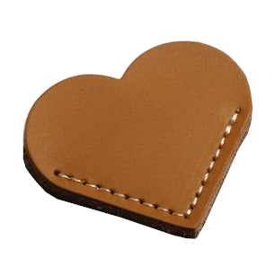 REDUCED TO CLEAR - Readerly Heart Corner Mark - Faux Leather