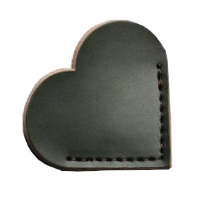 REDUCED TO CLEAR - Readerly Heart Corner Mark - Faux Leather