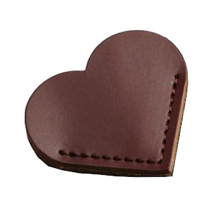 REDUCED TO CLEAR - Readerly Heart Corner Mark - Faux Leather